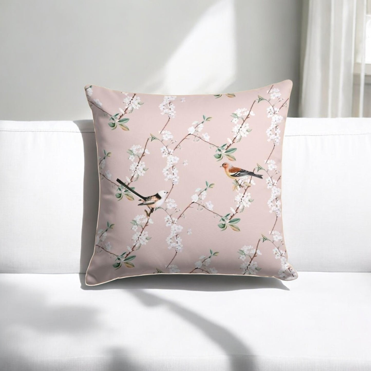 Blush Garden Cushion Cover Collection â Floral, Fruit & Bird Series (30x50 cm & 43x43 cm)