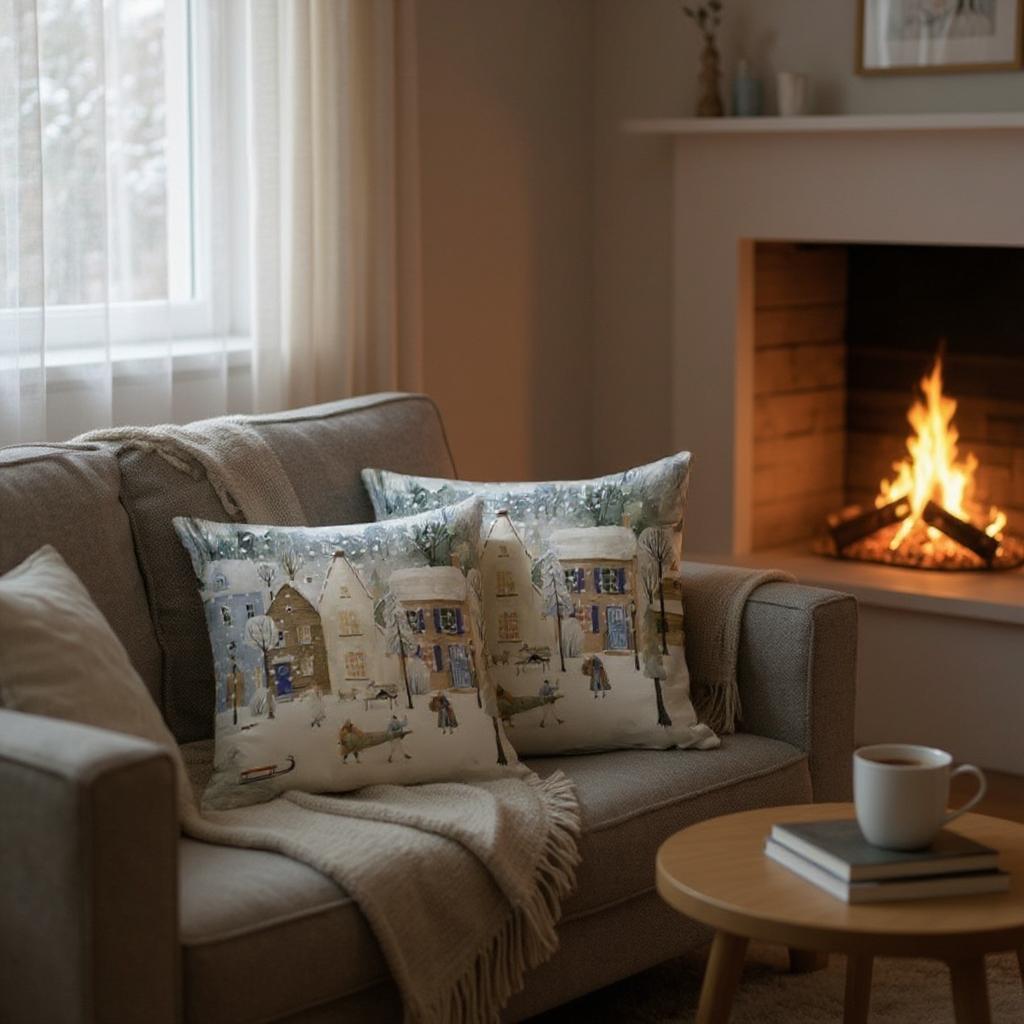 Winter Wonderland Throw Pillow Cover – Perfect Holiday Gift