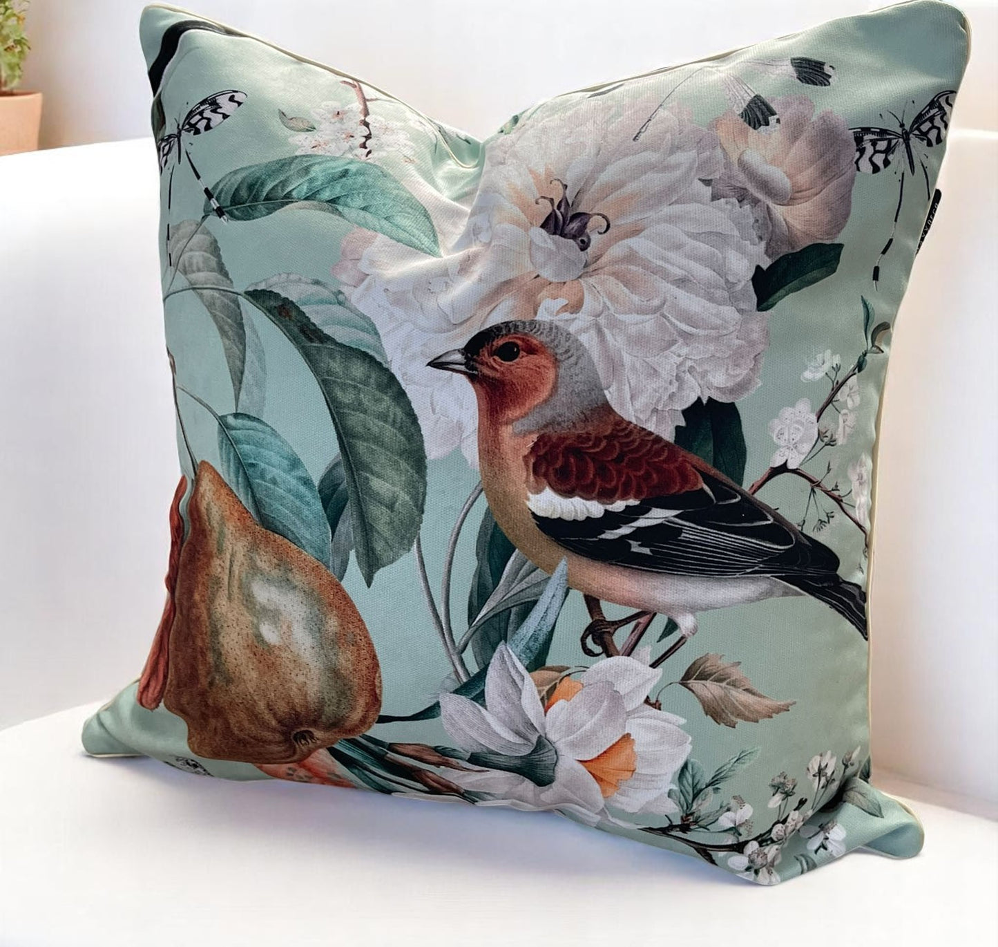 Double-Sided Indoor Outdoor Vintage Botanical Throw Pillow for Sofa Decor