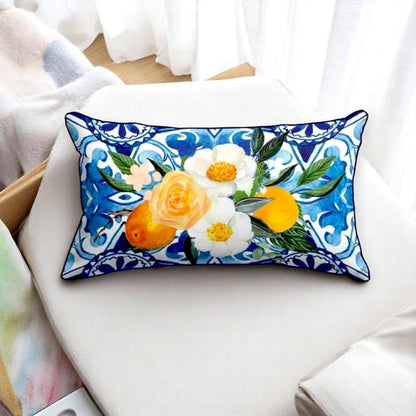 Mediterranean Bloom – Decorative Cushion Covers (43x43 & 50x30 cm)