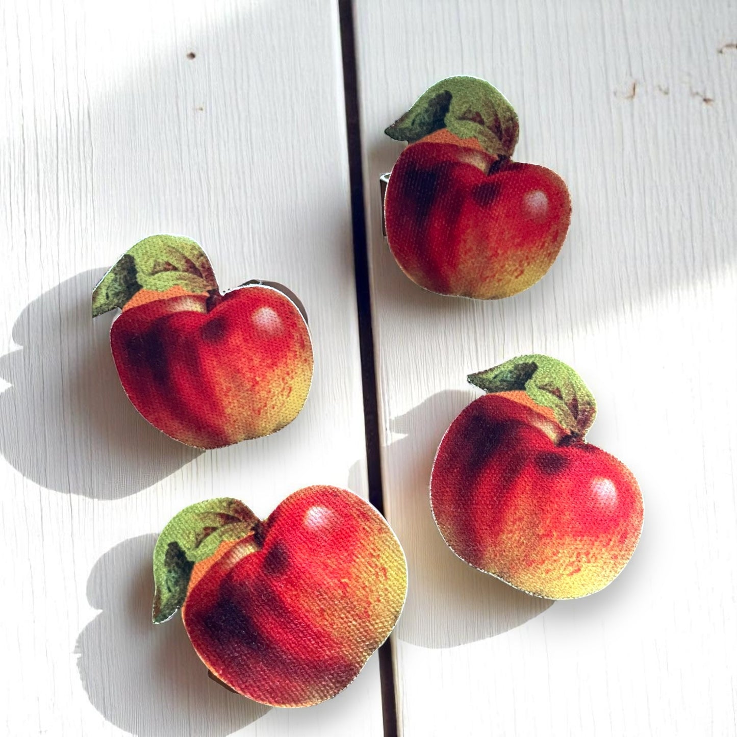 Set of 4 Apple Orchard Delight Placemat& Napkin and Napkin Ring Set- 3D-look print on high quality fabric