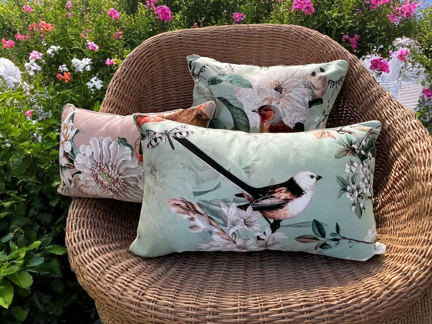 Double-Sided Indoor Outdoor Vintage Botanical Throw Pillow for Sofa Decor